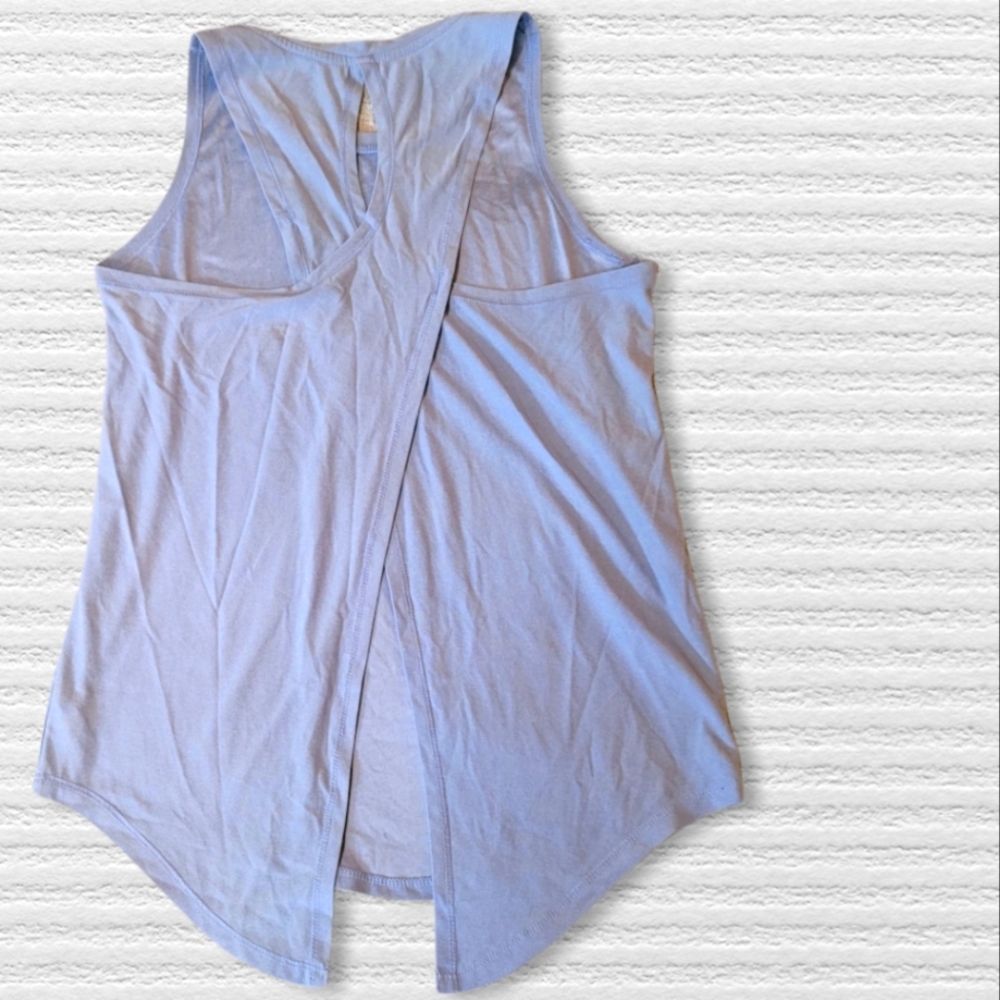 Sky Blue Old Navy Active High Neck Open Back Breathe On Tank